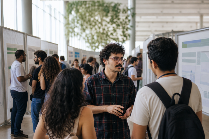 Estudantes e pesquisadores participam de congresso acadêmico em campus da Universidade de Brasília